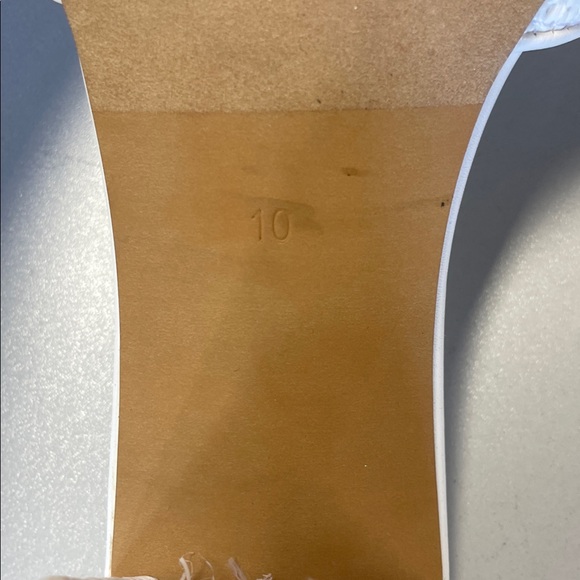 AQUA Women's Suri Slip On High Heel Slide Sandals Size 10M In White Raffia - Picture 5 of 6